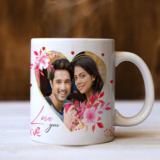 Personalized "Love You" Heart Mug